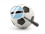 Botswana. Football with magnified flag. Download icon.