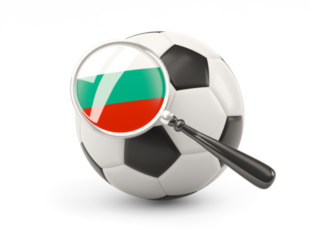 Football with magnified flag. Download flag icon of Bulgaria at PNG format