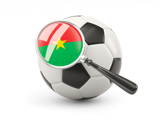 Football with magnified flag. Download flag icon of Burkina Faso at PNG format