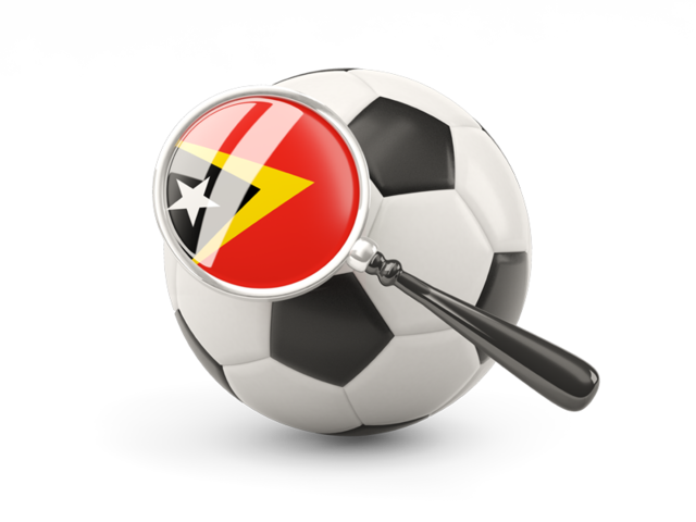 Football with magnified flag. Download flag icon of East Timor at PNG format