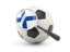 Finland. Football with magnified flag. Download icon.