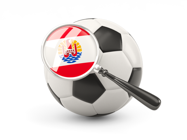 Football with magnified flag. Download flag icon of French Polynesia at PNG format
