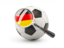 Germany. Football with magnified flag. Download icon.