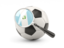 Guatemala. Football with magnified flag. Download icon.