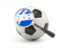 Honduras. Football with magnified flag. Download icon.