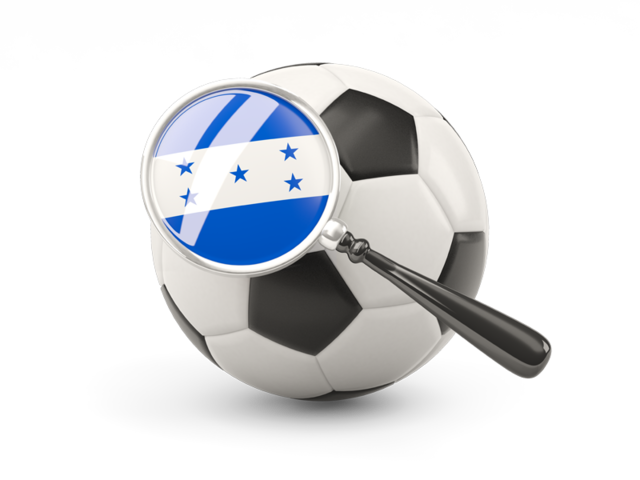 Football with magnified flag. Download flag icon of Honduras at PNG format