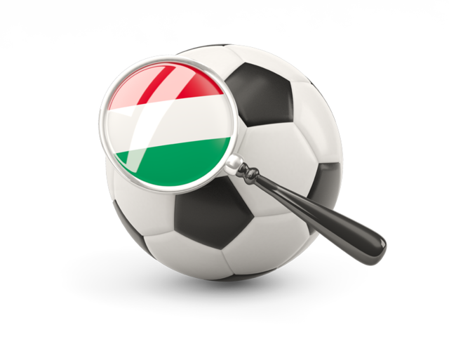 Football with magnified flag. Download flag icon of Hungary at PNG format