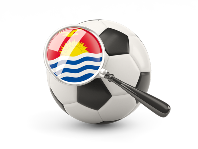 Football with magnified flag. Download flag icon of Kiribati at PNG format