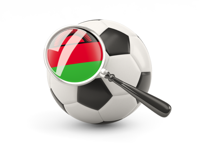 Football with magnified flag. Download flag icon of Malawi at PNG format