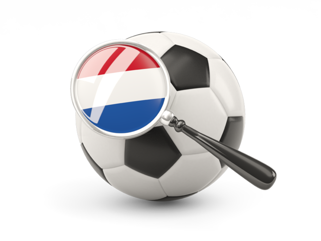 Football with magnified flag. Download flag icon of Netherlands at PNG format