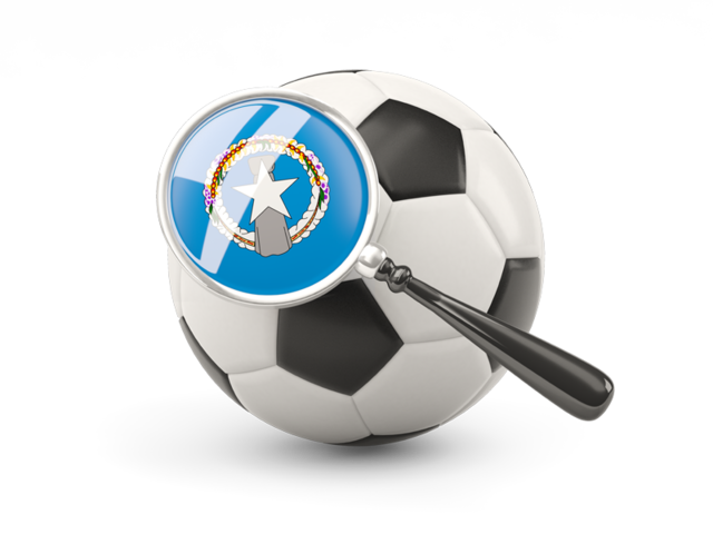 Football with magnified flag. Download flag icon of Northern Mariana Islands at PNG format