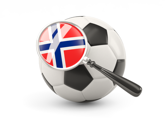 Футбольный мяч с флагом. Скачать флаг. Норвегия