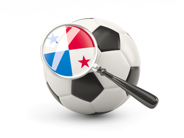 Football with magnified flag. Download flag icon of Panama at PNG format