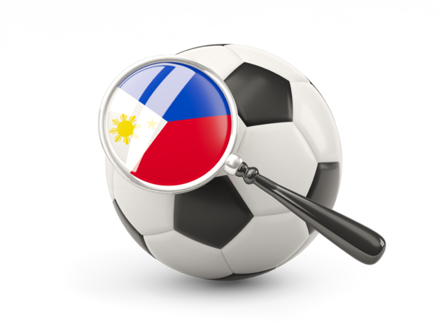 Football with magnified flag. Download flag icon of Philippines at PNG format