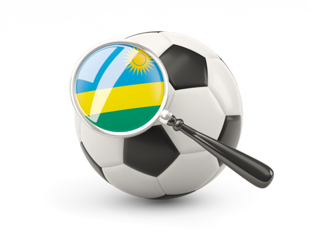 Football with magnified flag. Download flag icon of Rwanda at PNG format