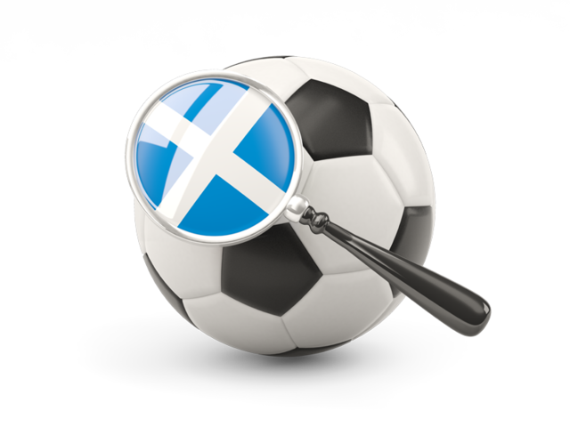 Football with magnified flag. Download flag icon of Scotland at PNG format