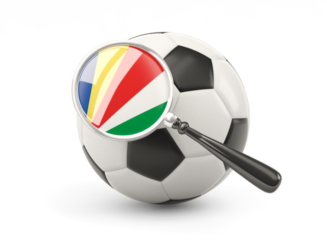 Football with magnified flag. Download flag icon of Seychelles at PNG format