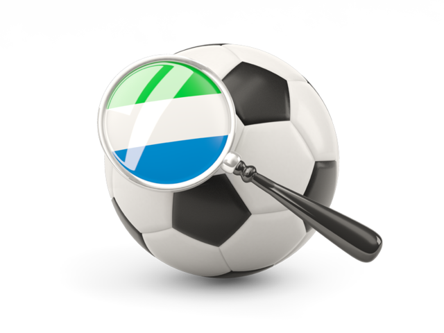 Football with magnified flag. Download flag icon of Sierra Leone at PNG format