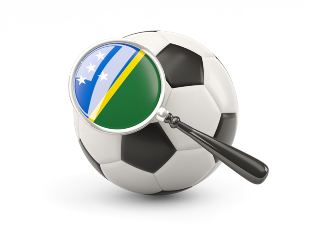 Football with magnified flag. Download flag icon of Solomon Islands at PNG format