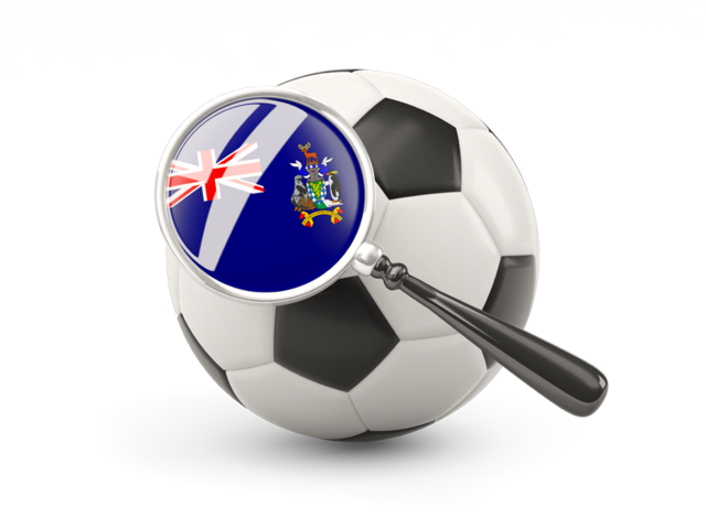 Football with magnified flag. Download flag icon of South Georgia and the South Sandwich Islands at PNG format