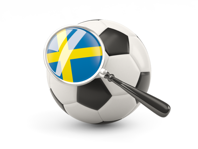 Football with magnified flag. Download flag icon of Sweden at PNG format