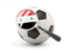 Syria. Football with magnified flag. Download icon.