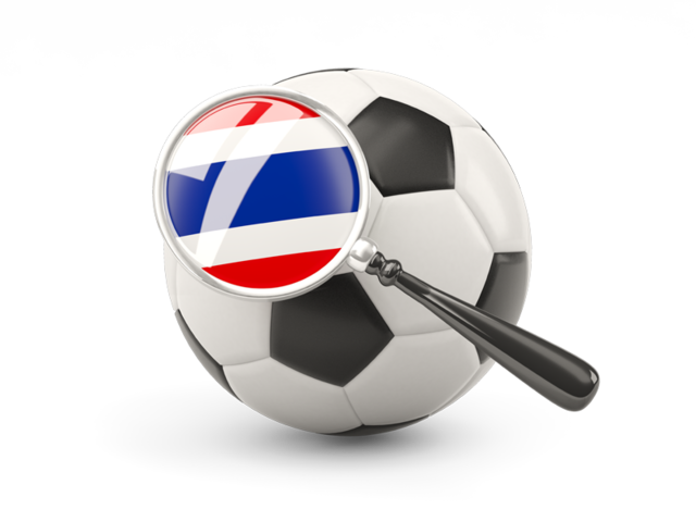 Football with magnified flag. Download flag icon of Thailand at PNG format