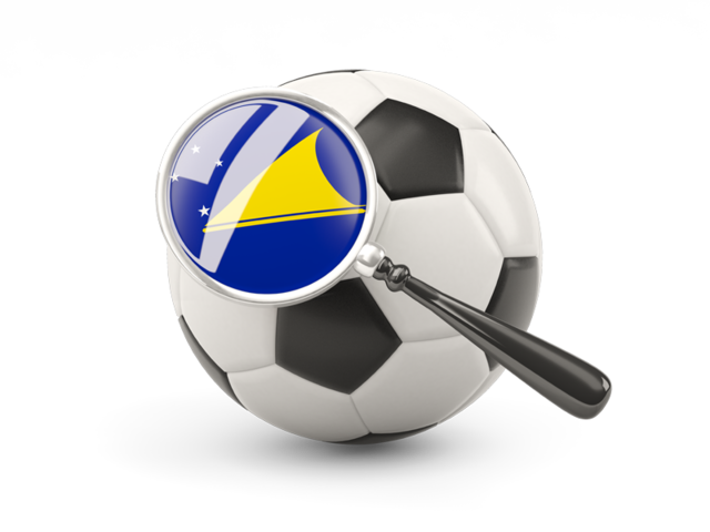 Football with magnified flag. Download flag icon of Tokelau at PNG format
