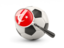 Turkey. Football with magnified flag. Download icon.