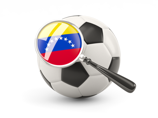 Football with magnified flag. Download flag icon of Venezuela at PNG format
