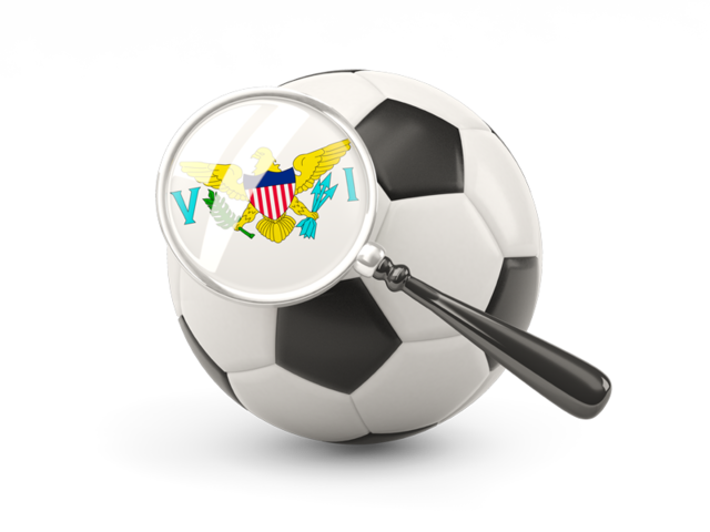 Football with magnified flag. Download flag icon of Virgin Islands of the United States at PNG format