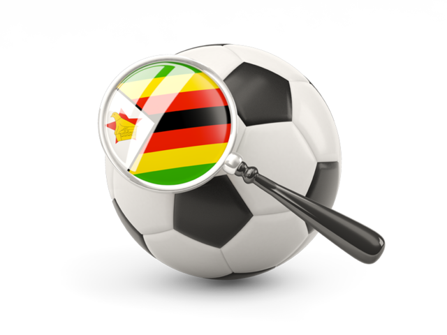 Football with magnified flag. Download flag icon of Zimbabwe at PNG format