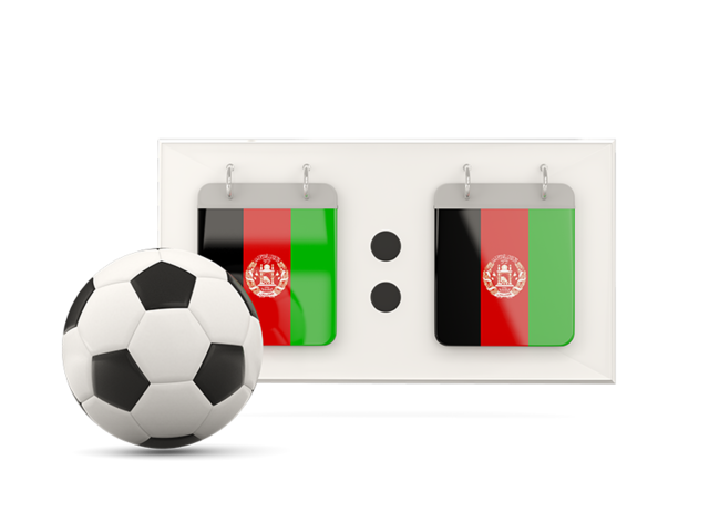 Football with scoreboard. Download flag icon of Afghanistan at PNG format