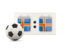 Aland Islands. Football with scoreboard. Download icon.