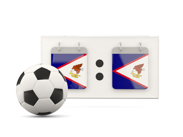 Football with scoreboard. Download flag icon of American Samoa at PNG format