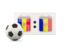 Andorra. Football with scoreboard. Download icon.