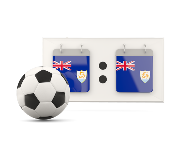 Football with scoreboard. Download flag icon of Anguilla at PNG format