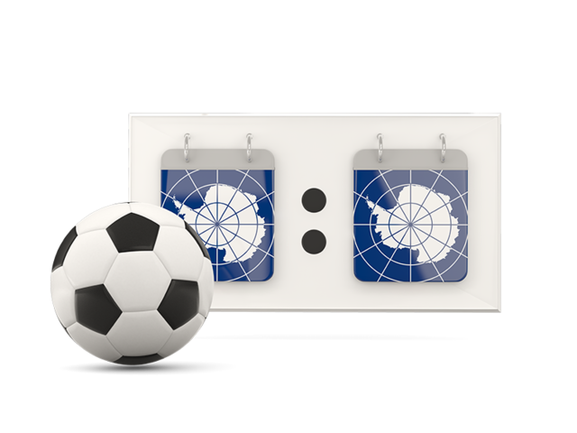 Football with scoreboard. Download flag icon of Antarctica at PNG format