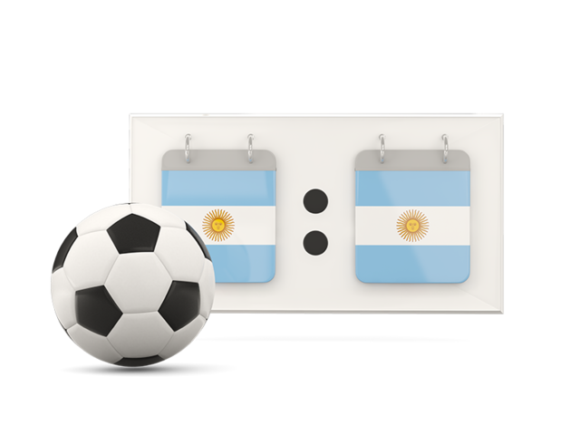 Football with scoreboard. Download flag icon of Argentina at PNG format