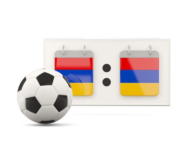 Football with scoreboard. Download flag icon of Armenia at PNG format