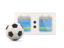 Aruba. Football with scoreboard. Download icon.