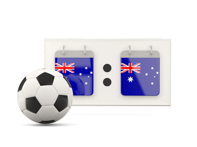 Football with scoreboard. Download flag icon of Australia at PNG format