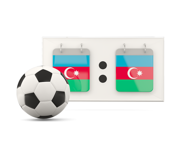 Football with scoreboard. Download flag icon of Azerbaijan at PNG format