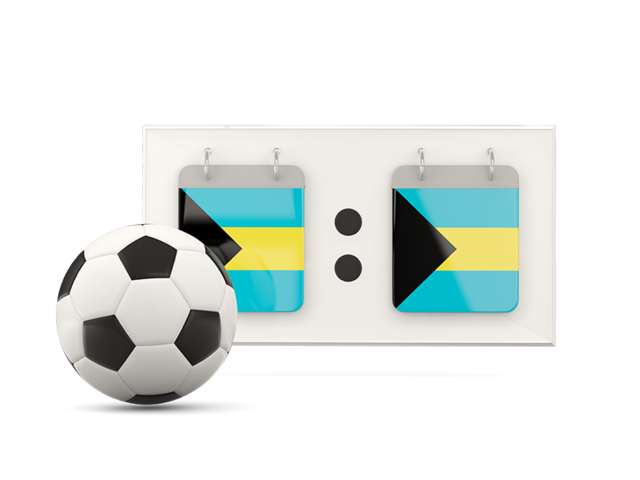 Football with scoreboard. Download flag icon of Bahamas at PNG format