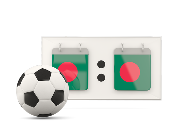 Football with scoreboard. Download flag icon of Bangladesh at PNG format