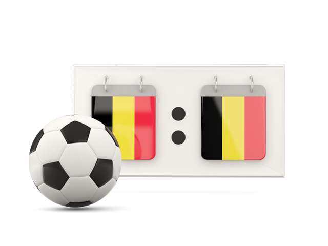 Football with scoreboard. Download flag icon of Belgium at PNG format