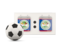 Belize. Football with scoreboard. Download icon.