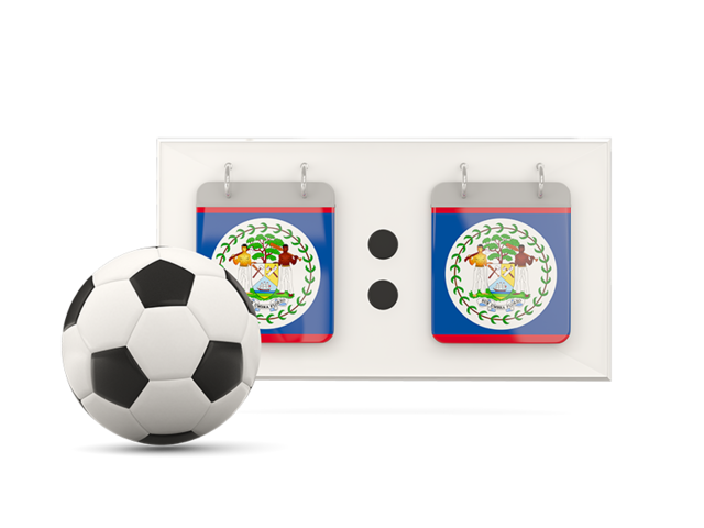 Football with scoreboard. Download flag icon of Belize at PNG format