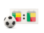 Benin. Football with scoreboard. Download icon.