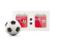 Bermuda. Football with scoreboard. Download icon.